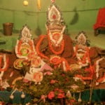 “অল্প অল্প গল্প কথায় / মায়ের পূজা স্বপ্ন গাঁথায়”…